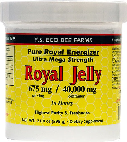 YS Organic Bee - Pure Royal Energizer Royal Jelly 40,000 - 21 Oz