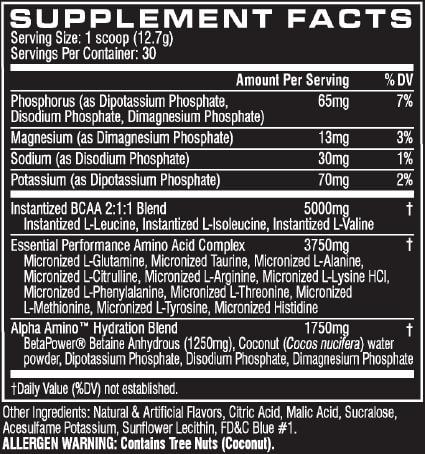 Cellucor - Alpha Amino Icy Blue Razz - 30 Servings
