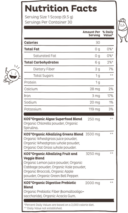 KOS Organic Daily Greens Powder Apple