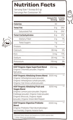 KOS Organic Daily Greens Powder Apple