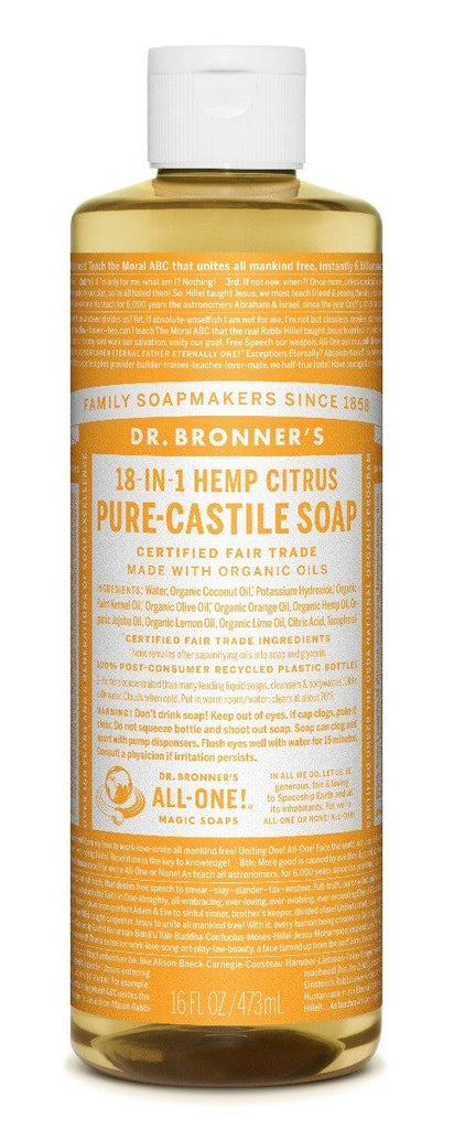 Dr Bronners - Organic Castile Liquid Soap Citrus Orange