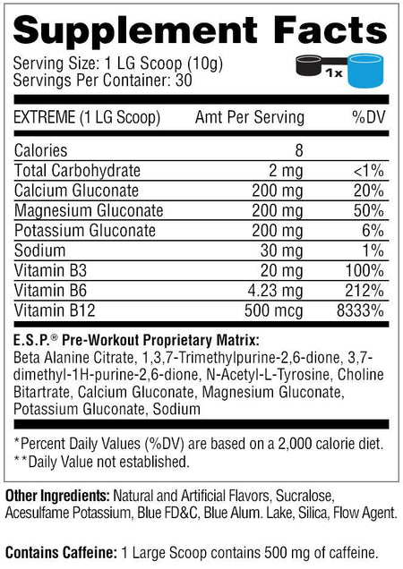 Metabolic Nutrition - E.S.P. Blue Rasberry - 300g