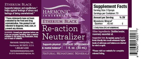 Harmonic Innerprizes - Etherium Black- Re-Action Neutralizer, 60 Caps