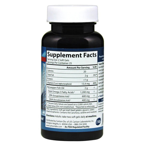 Carlson - Super Omega-3 Gems - 100 Softgels