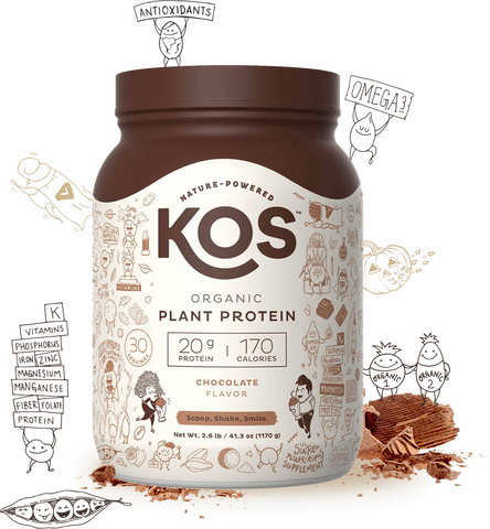 KOS Organic Plant-Based Protein Powder Chocolate 2.2lb