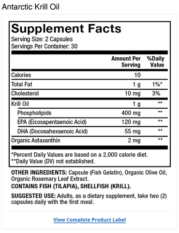 Dr Mercola - Krill Oil - 60 Capsules