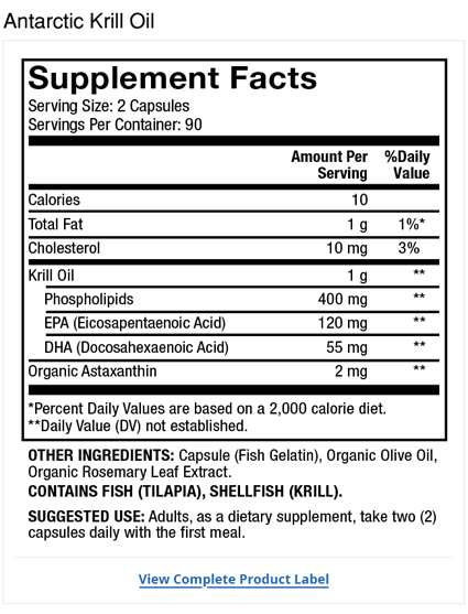 Dr Mercola - Krill Oil 3 Month Supply - 180 Capsules