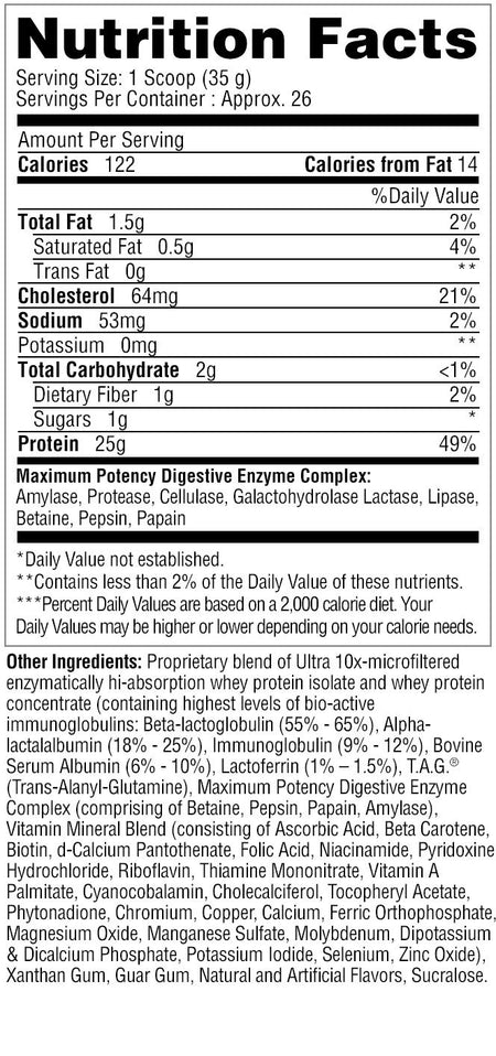 Metabolic Nutrition -  PROTIZYME Vanilla Cake  - 2 Lb