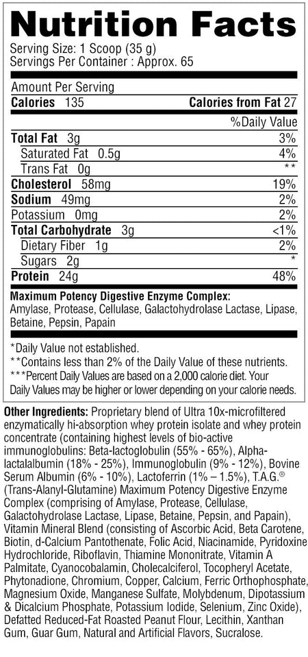Metabolic Nutrition - PROTIZYME Peanut Butter Cookie - 5 Lb