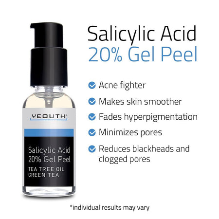 Yeouth - 20% Salycilic Acid Peel With Tea Tree, Green Tea, 1oz