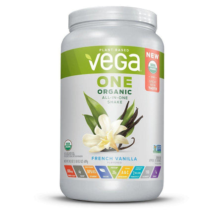 VEGA ONE ORGANIC ALL-IN-ONE SHAKE  Organic US French Vanilla Large (25.3oz)